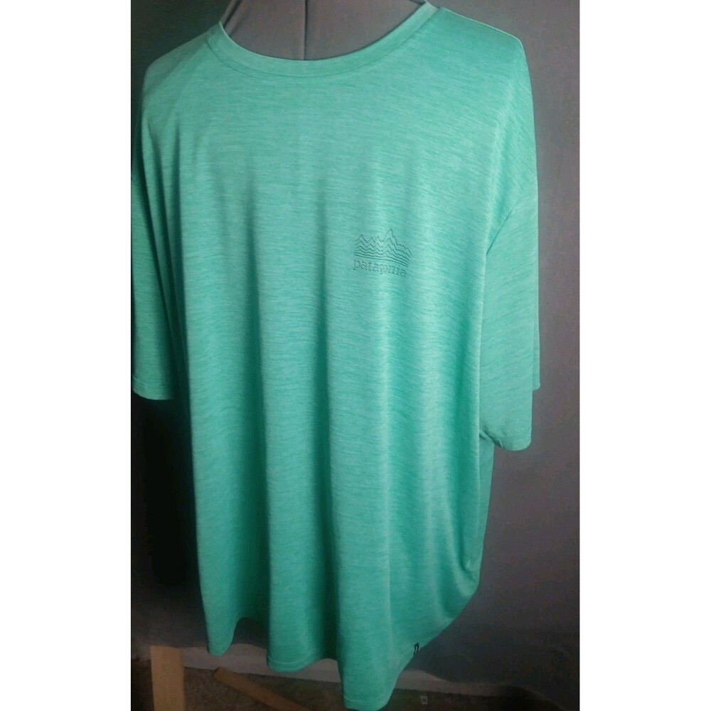 Patagonia Mens - Strataspire Responsibili-Tee T-shirt - Thin Ice GREEN SIZE XXL - Picture 1 of 15